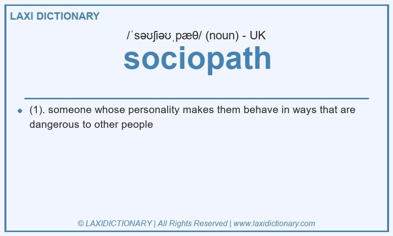 Definition sociopath in British English