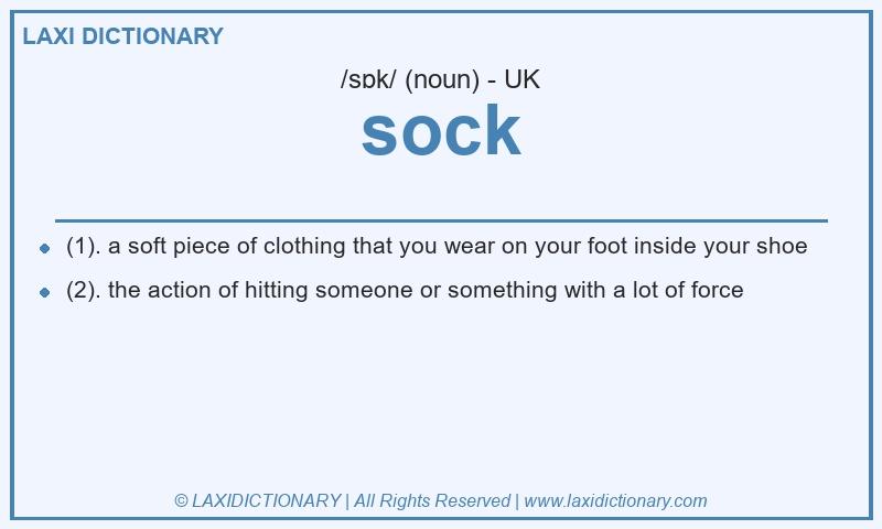 Definition sock in British English