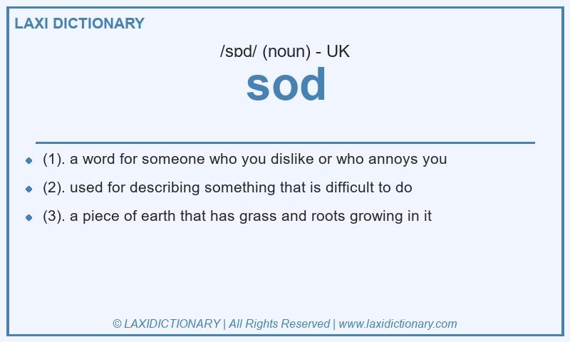 Definition sod in British English