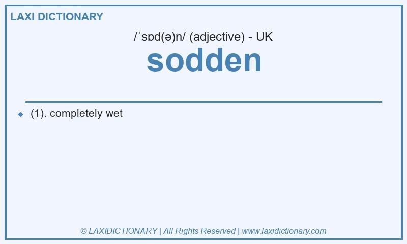Definition sodden in British English