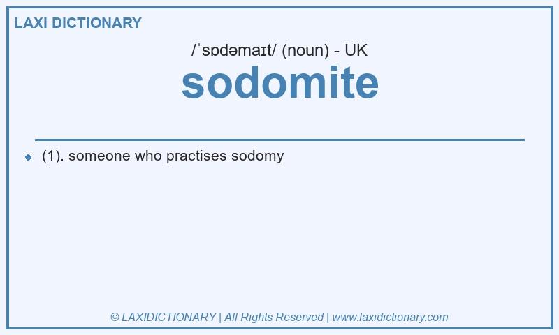 Definition sodomite in British English