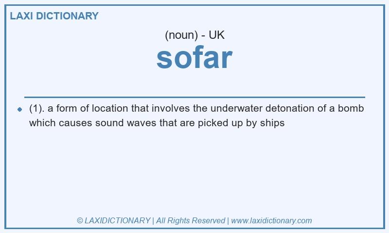 Definition sofar in British English