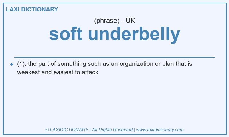 Definition soft underbelly in British English