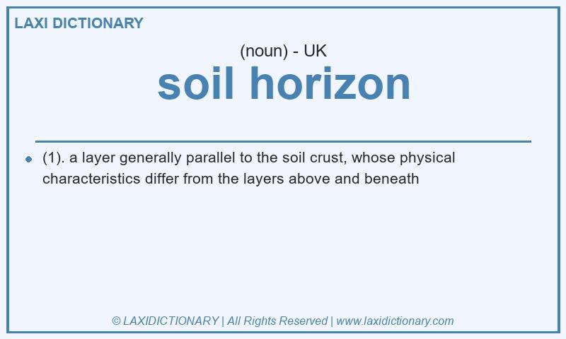 Definition soil horizon in British English