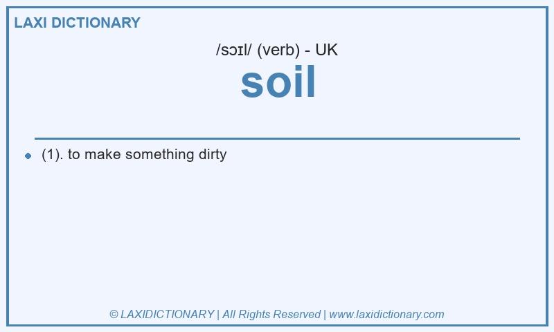 Definition soil in British English