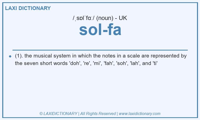 Definition sol-fa in British English