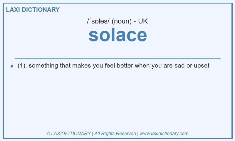 Definition solace in British English