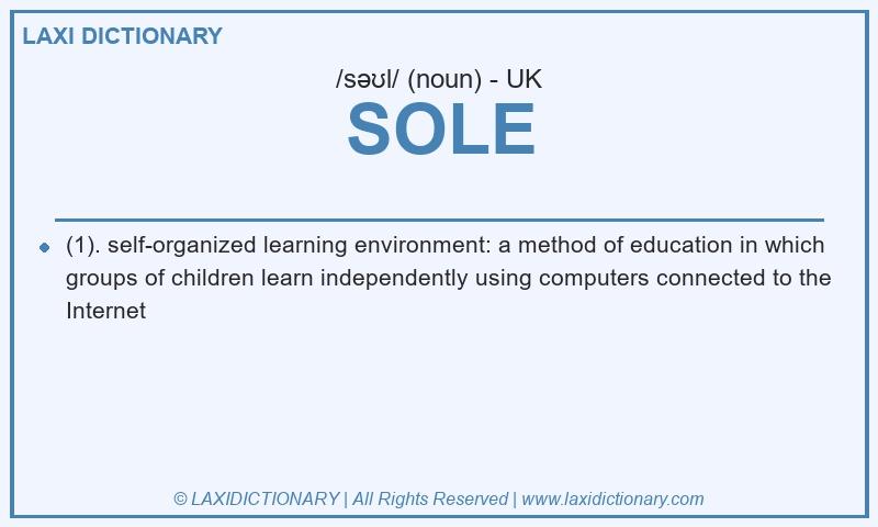 Definition SOLE in British English