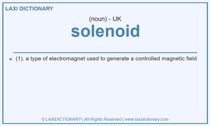 Definition solenoid in British English