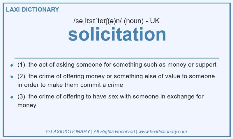 Definition solicitation in British English