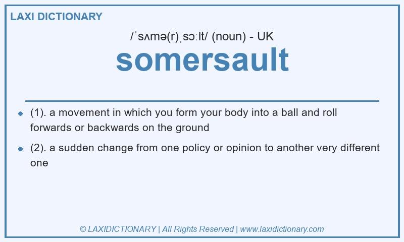 Definition somersault in British English