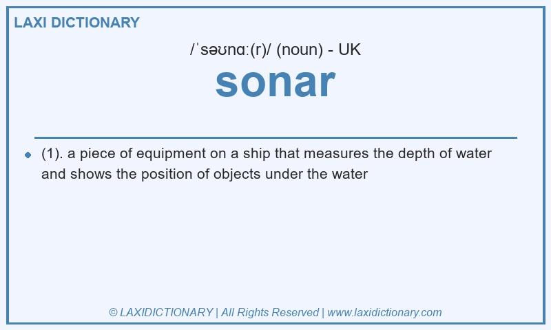 Definition sonar in British English