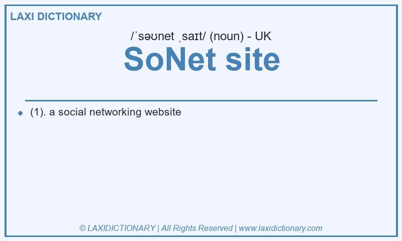 Definition SoNet site in British English