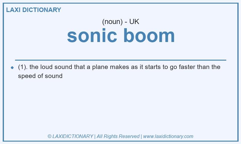Definition sonic boom in British English