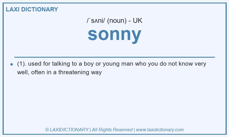 Definition sonny in British English
