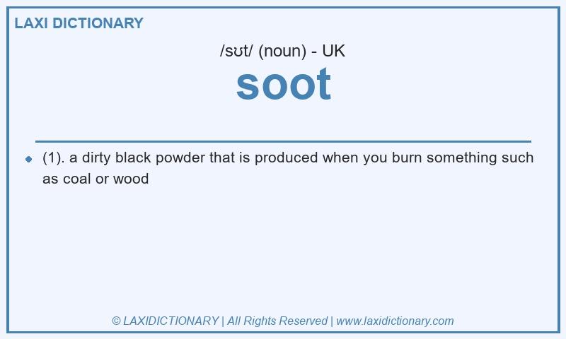 Definition soot in British English