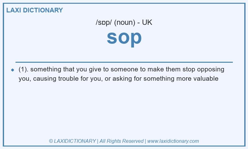 Definition sop in British English