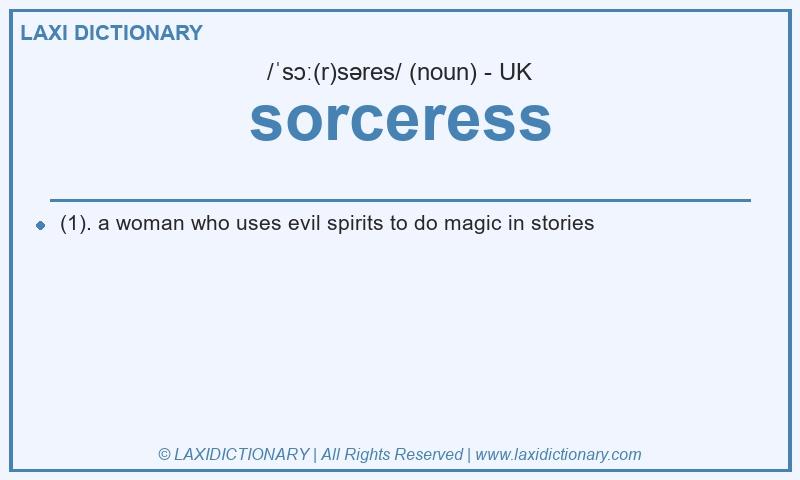 Definition sorceress in British English