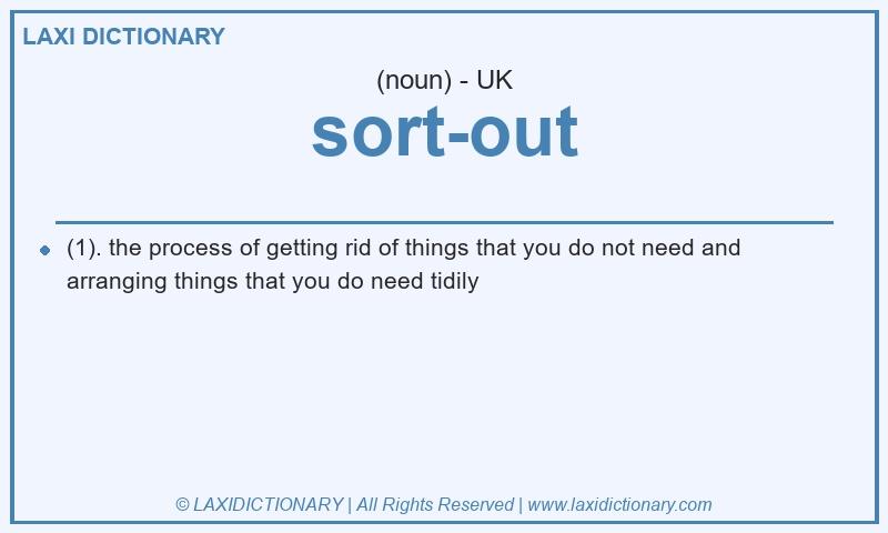 Definition sort-out in British English