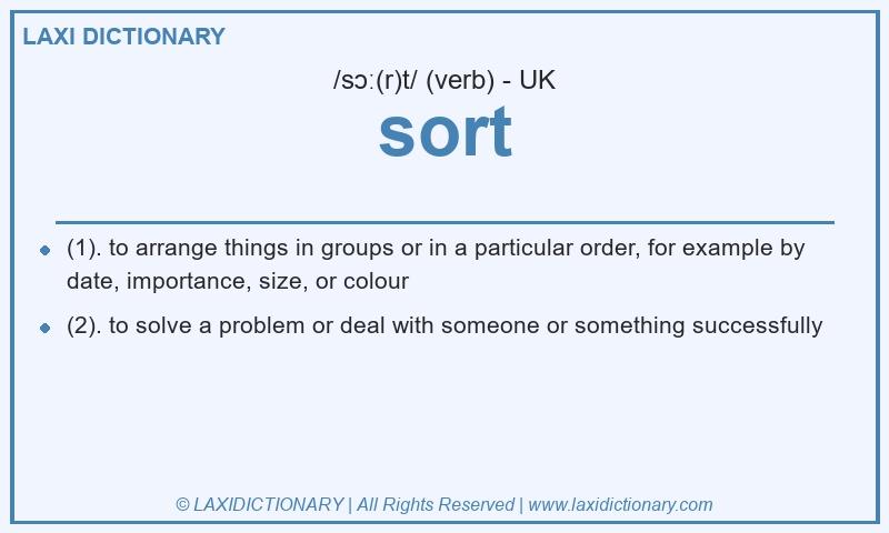 Definition sort in British English