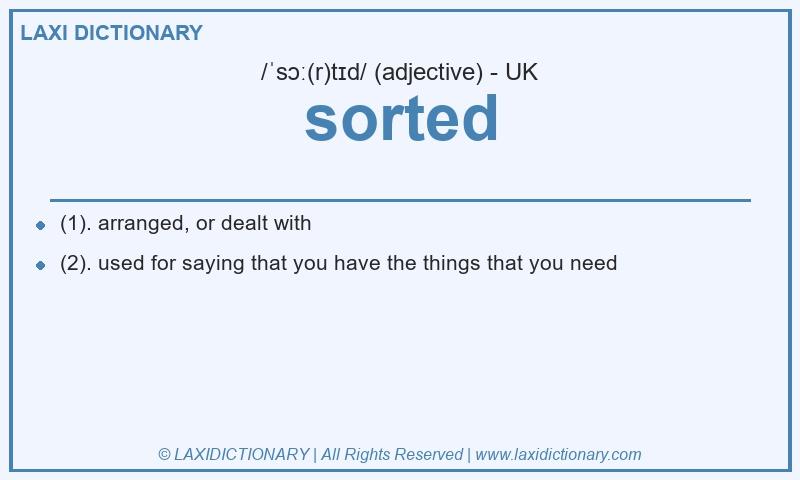 Definition sorted in British English