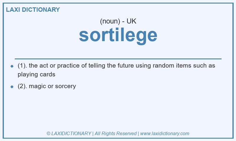 Definition sortilege in British English