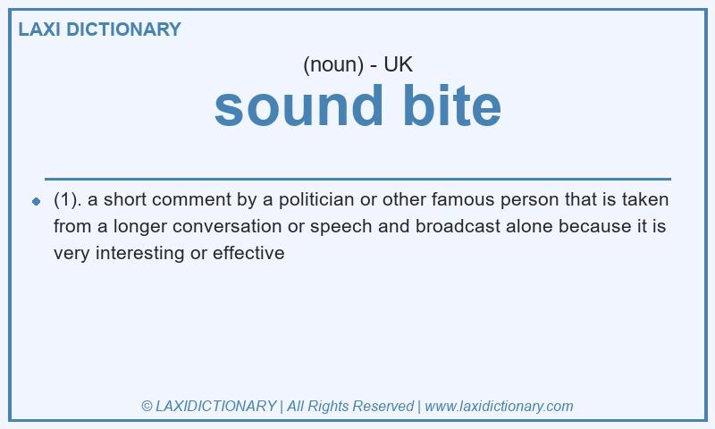 Definition sound bite in British English