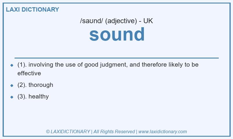 Definition sound in British English
