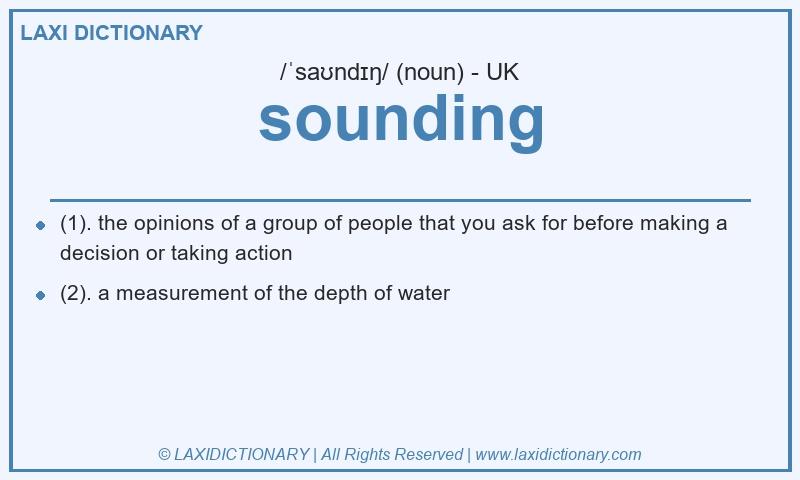 Definition sounding in British English