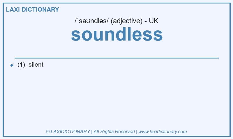 Definition soundless in British English
