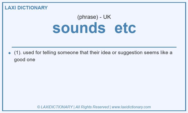 Definition sounds  etc in British English