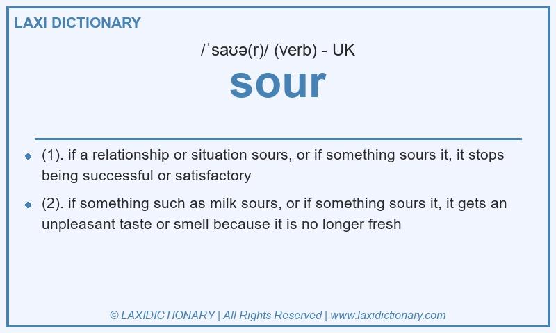 Definition sour in British English