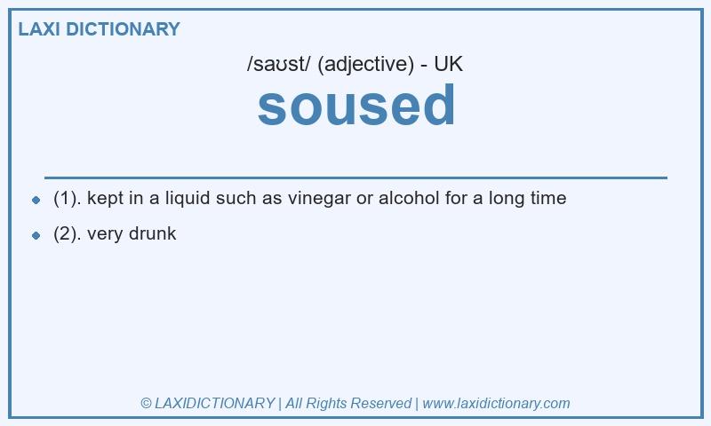 Definition soused in British English