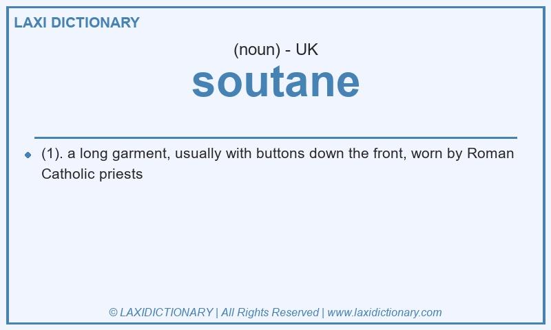 Definition soutane in British English