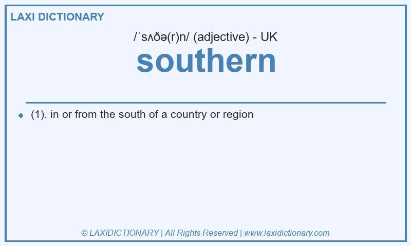 Definition southern in British English