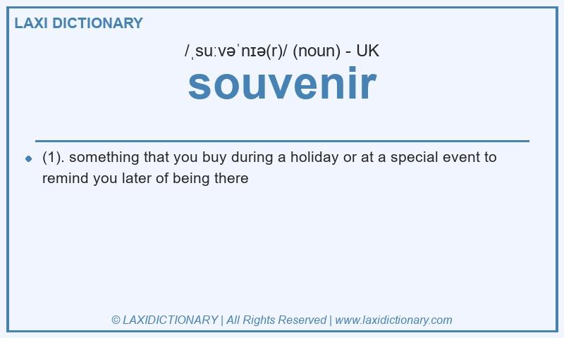 Definition souvenir in British English
