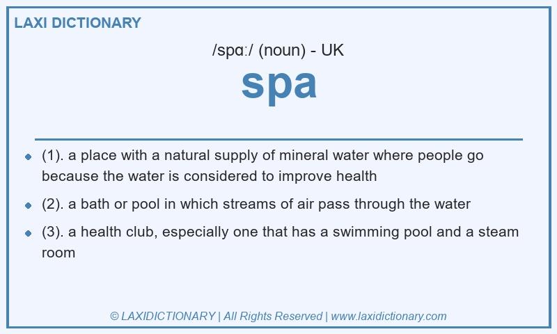 Definition spa in British English