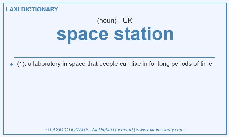 Definition space station in British English