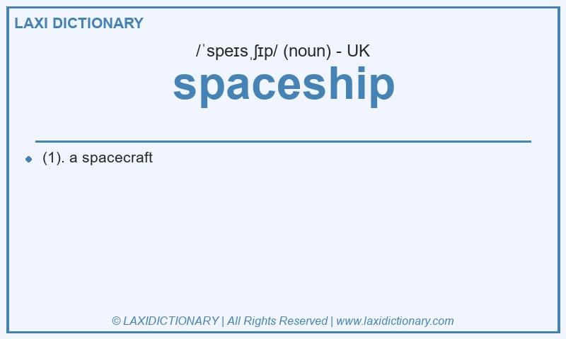 Definition spaceship in British English