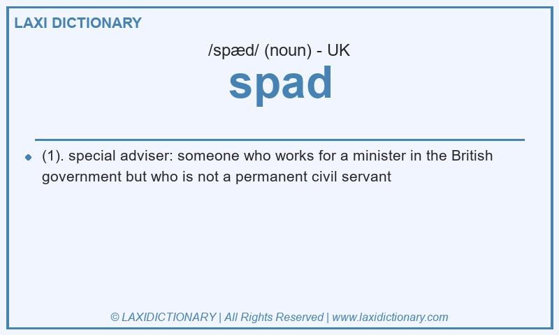 Definition spad in British English