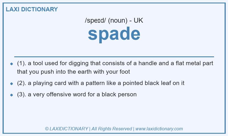 Definition spade in British English