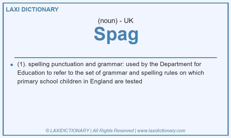 Definition Spag in British English