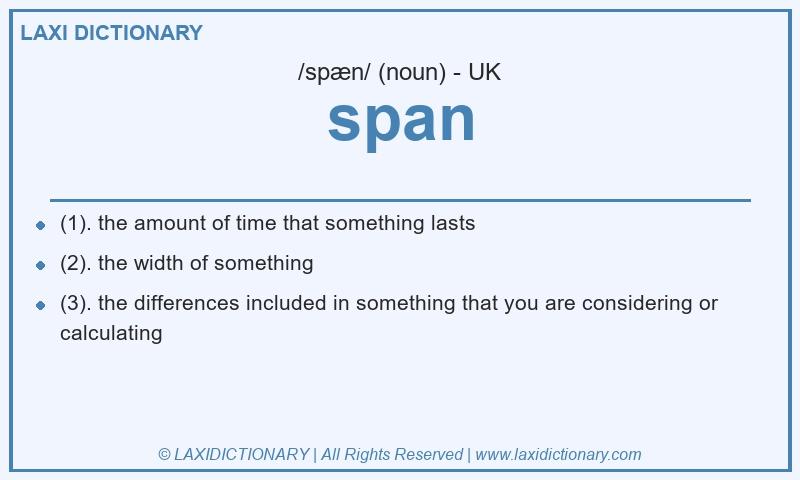 Definition span in British English