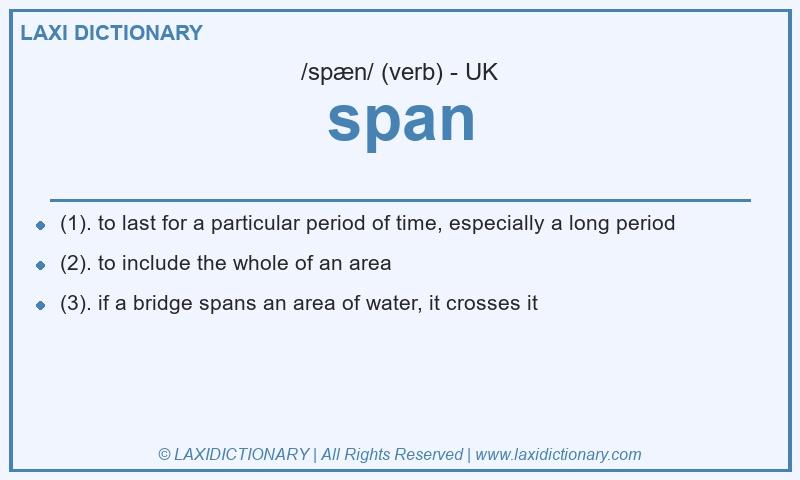 Definition span in British English
