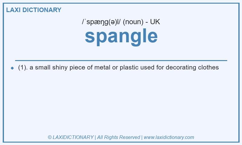 Definition spangle in British English