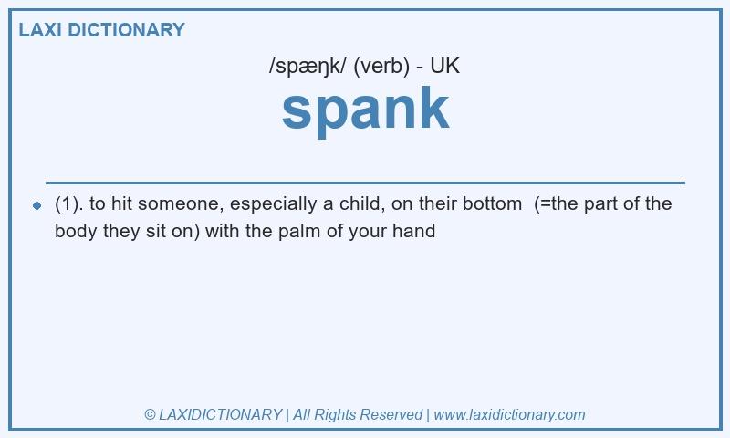 Definition spank in British English