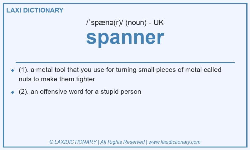 Definition spanner in British English