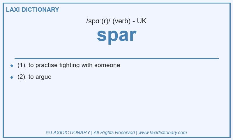 Definition spar in British English