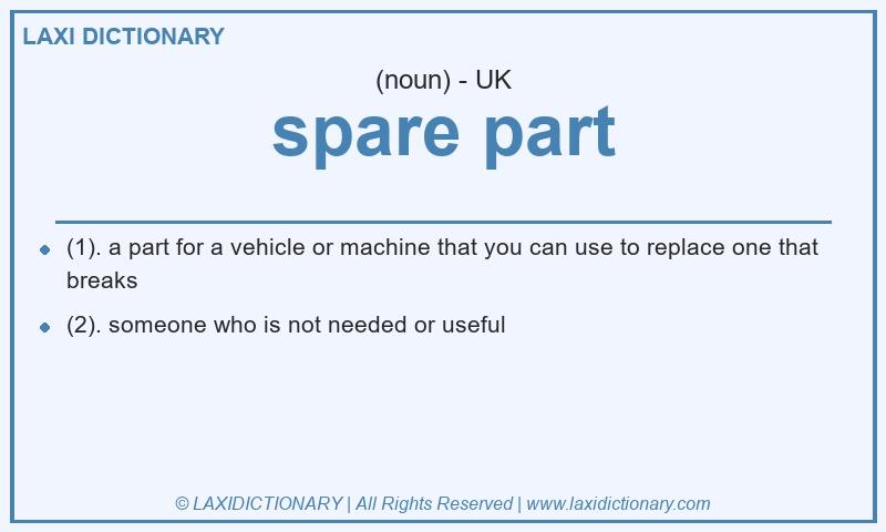 Definition spare part in British English