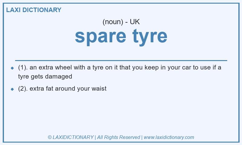Definition spare tyre in British English